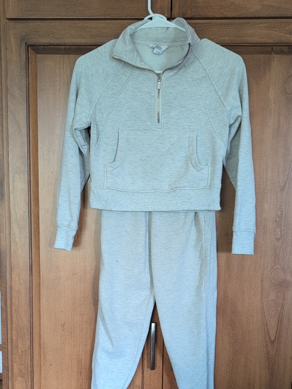 Danskin Heather Gray Half-Zip Set